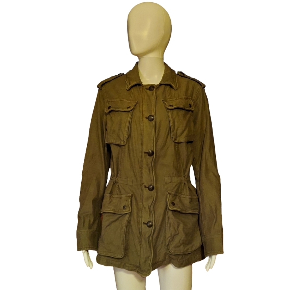 Free People Not Your Brothers Surplus Jacket In Olive